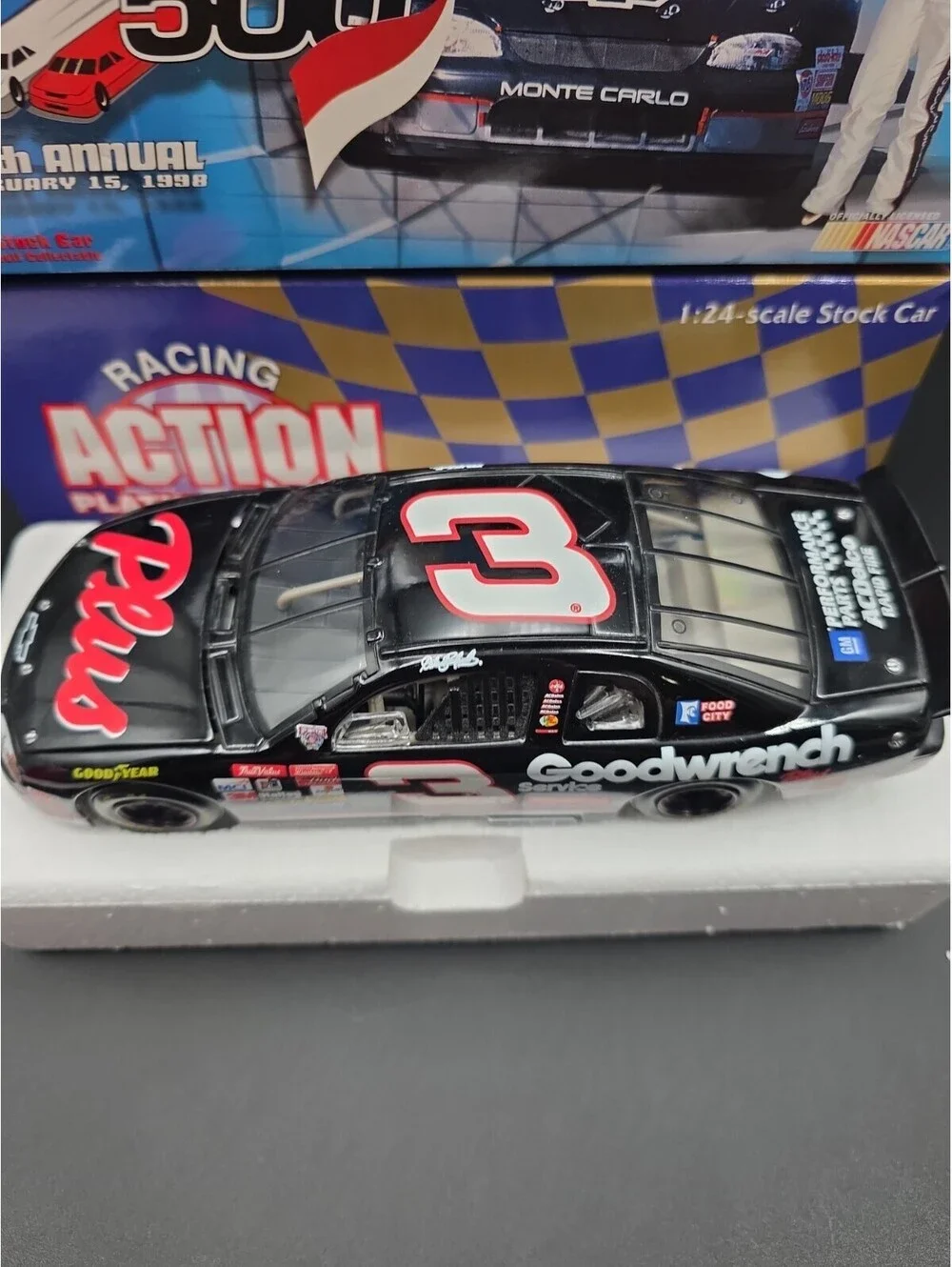 Action 1:24 Dale Earnhardt #3 Goodwrench Daytona 500 40th 1998 Monte Carlo Car